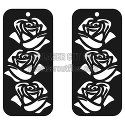 Rose Earrings Laser Cut File, Valentine Jewelry Design