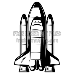 Space Shuttle Clipart Laser Cut Template for DIY Projects