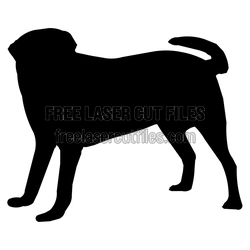 Standing Dog Silhouette Laser Cut File, Ready to Cut