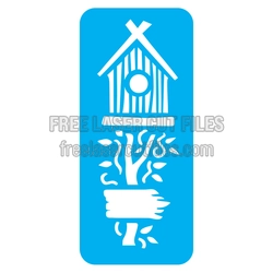 Birdhouse Stencil Design for Laser Cutting, Ready to Cut