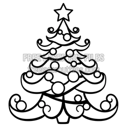 Christmas Tree Decor Vector Template for Laser Cutting
