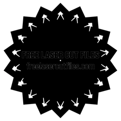 Layered Mandala Wall Clock Ready to Cut Free DXF
