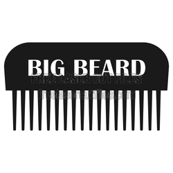 Big Beard Laser Cut Comb Template for Wood or MDF