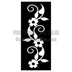 Floral Decorative Panel Template for Laser Cutting