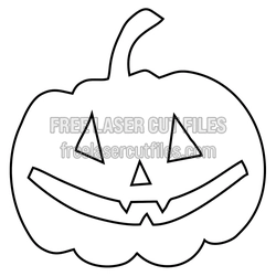 Jack-O'-Lantern Pumpkin Outline Laser Cut File