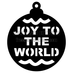 Joy to the World Christmas Ornament Laser Cut File