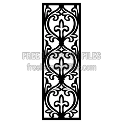 Ornamental Wall Screen Pattern for Laser Cutting
