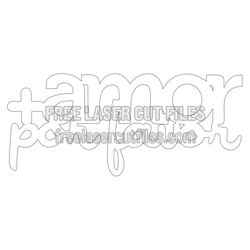 Amor Pattern Laser Cut Phrase Design, Ready to Cut