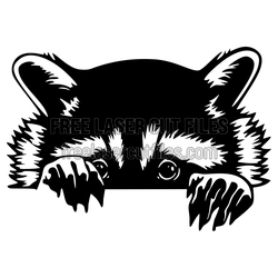 Cute Raccoon Wall Decor Laser Cut File, Ready to Cut