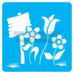Floral Garden Stencil Set for Laser Cut Craft Projects