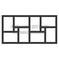 Modern Collage Photo Frame Laser Cut File, Ready to Cut