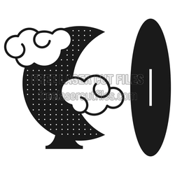 Moon and Clouds Jewelry Organizer Laser Cut, 3mm Ready