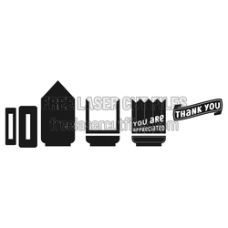 Teacher Gift Card Holder with Thank You Topper, Laser Ready