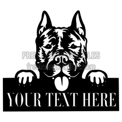 American Staffordshire Terrier Custom Name Sign, Laser Ready