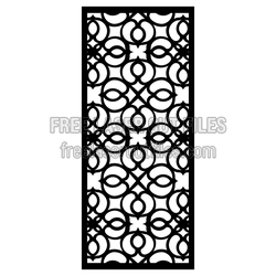 Decorative Geometric Panel Pattern, Laser Ready Template