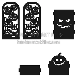 Halloween Pumpkin Business Card Stand Laser Cut File