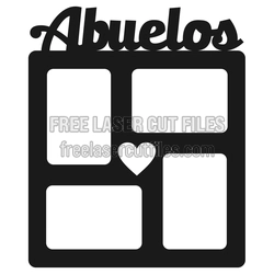 Love Photo Frame with 4 Pockets, Laser Ready Design