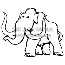 Mammoth Elephant Clipart Laser Cut File, Ready to Cut