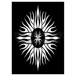 Ornamental Sunburst Decorative Panel Laser Cut Template