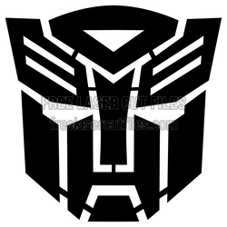 Autobot-Inspired Robot Face Logo Laser Cut File