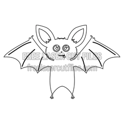 Cute Halloween Bat Laser Cut File, Ready to Cut