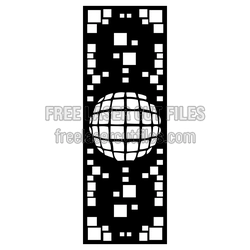 Decorative Laser Cut Screen Panel with Globe Design