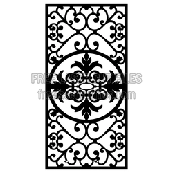 Decorative Ornamental Panel Pattern for Laser Cutting