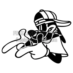 Goofy Cartoon Clipart Laser Cut File, Ready to Cut
