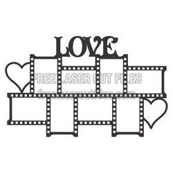 Love Multi Photo Frame Laser Cut Design