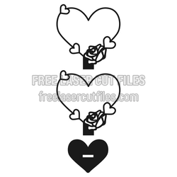 Love Photo Frame Laser Cut Design, 3mm Ready to Cut