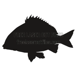 Marine Fish Silhouette Laser Cut File for DIY Decor