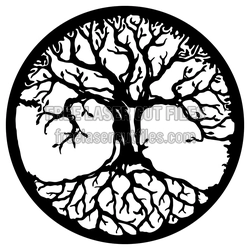 Tree of Life Round Wall Decor Laser Cut File