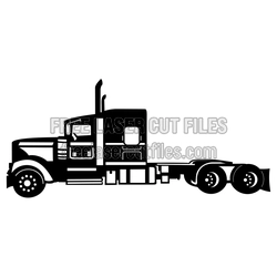 Semi Truck Side View Laser Cut File, Ready to Cut