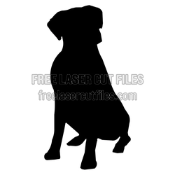Standing Dog Silhouette Laser Cut File, Ready to Cut