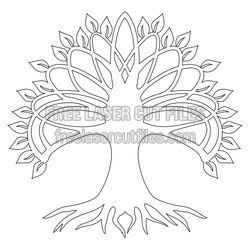Celtic Tree Mandala Laser Cut File, Ready to Cut Decor