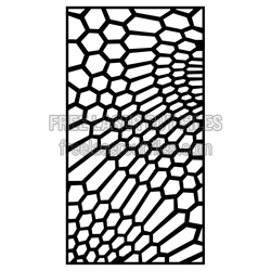 Geometric Honeycomb Decorative Panel Laser Cut Pattern