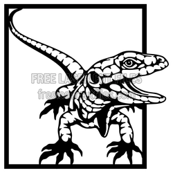 Lizard Reptile Laser Cut Clipart Frame Design