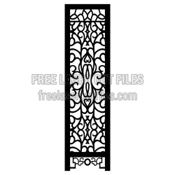 Ornamental Door Screen Panel Ready to Cut for CNC
