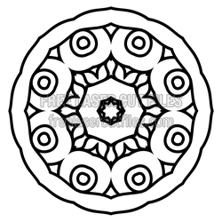Sacred Mandala Laser Cut File, Layered Round Pattern