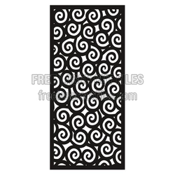 Abstract Spiral Decorative Panel Laser Cut Design