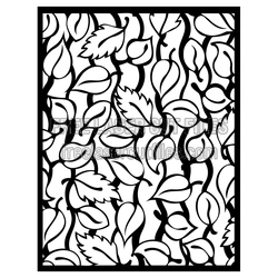 Decorative Leaf Pattern Panel, Laser Cut Template