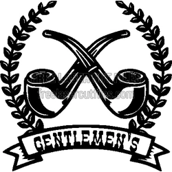 Gentlemen's Tobacco Pipe Laurel Wreath Laser Cut Design