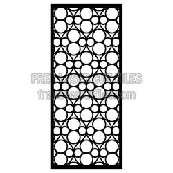 Geometric Circle Lattice Door Panel Screen Ready to Cut