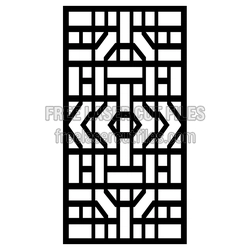 Geometric Decorative Door Panel Laser Cut Pattern