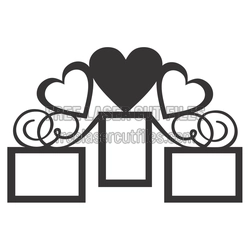 Heart Photo Frame Collage Laser Cut File, Free Design