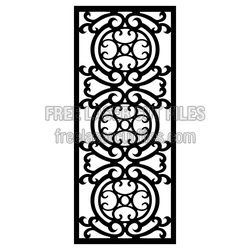 Ornamental Laser Cut Screen Panel Pattern, Ready to Cut