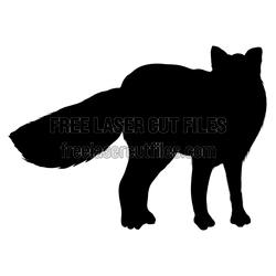 Standing Fox Silhouette Laser Cut File, Ready to Cut