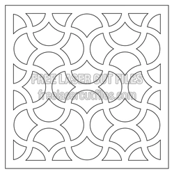 Geometric Interlocking Circle Panel Laser Cut Design