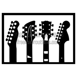 Guitar Headstock Wall Decor Laser Cut File