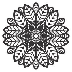 Layered Leaf Mandala Laser Cut File, Ready to Cut Decor